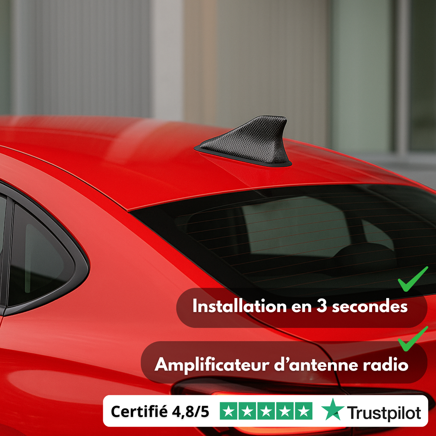 Amplificador de Antena Automóvel Shark – Melhor Receção de Rádio