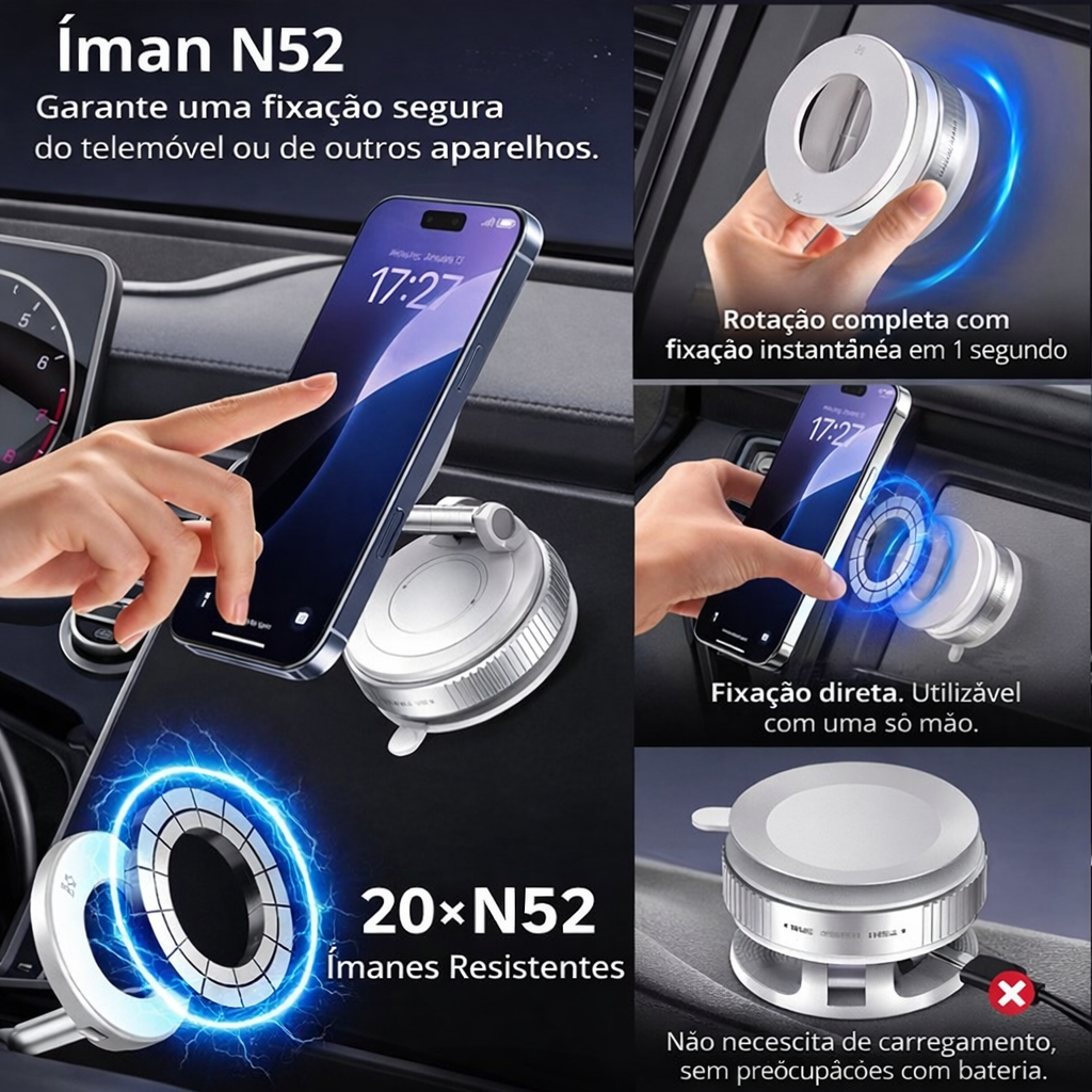 Suporte de Telefone Magnético 360°