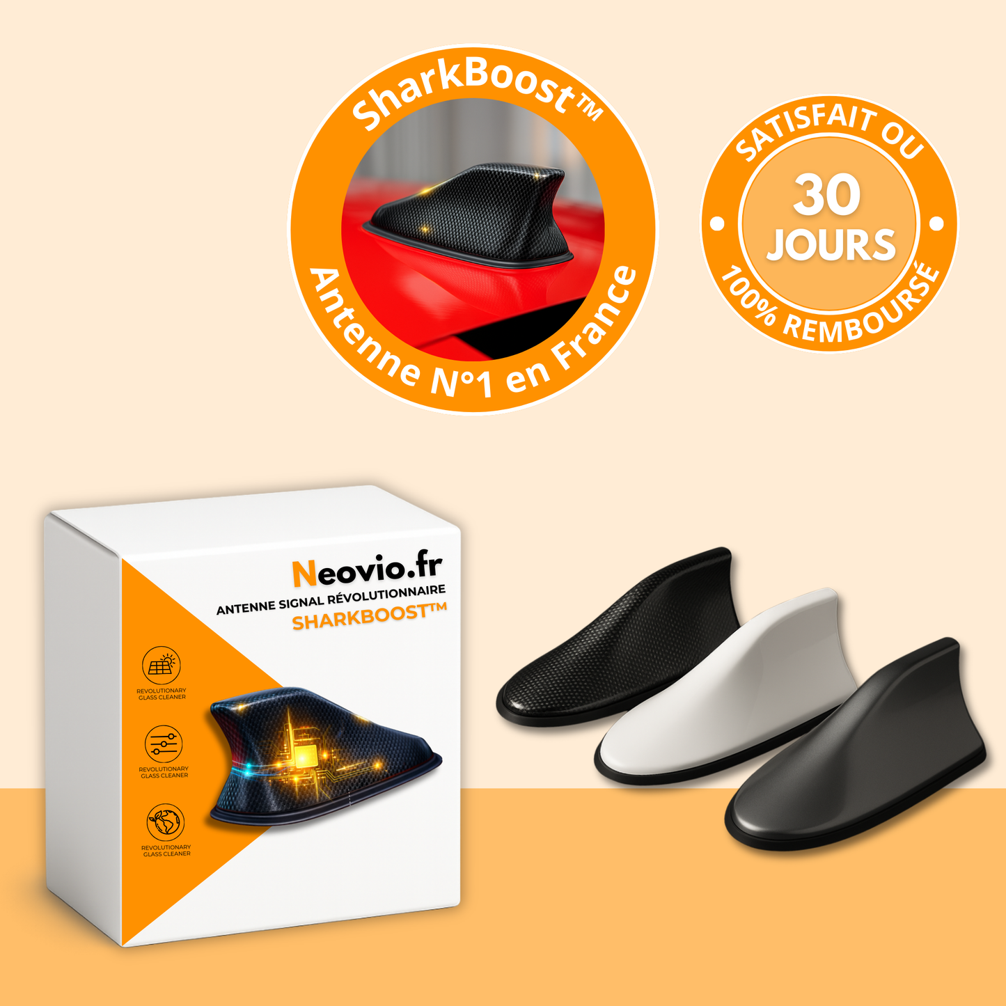 Amplificador de Antena Automóvel Shark – Melhor Receção de Rádio